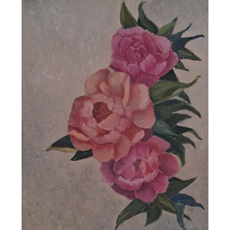 Pivoines – Peinture à l’huile (œuvre originale)