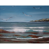 PAYSAGE "LA CÔTE"-Huile toile