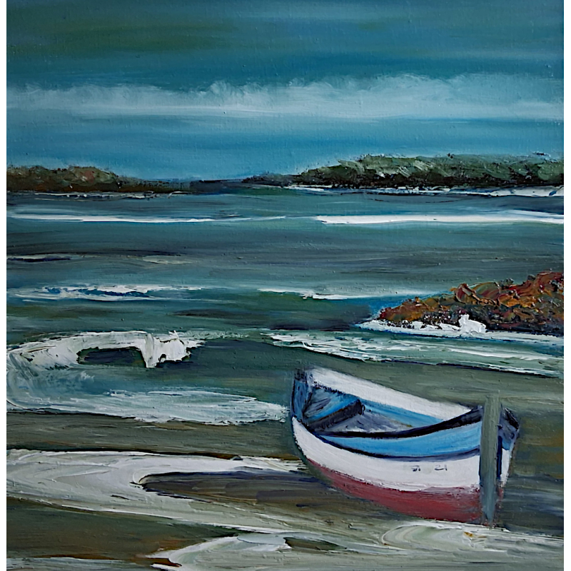 "Le pointu à Etel" Huile- Toile