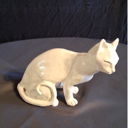 Chat blanc – Sculpture en...