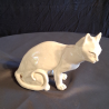 Chat blanc – Sculpture en grès (VENDU)