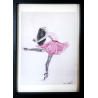 Portrait ballerine-Acrylique-Papier art